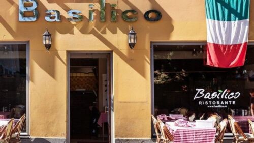 Uteservering på restaurang Basilico