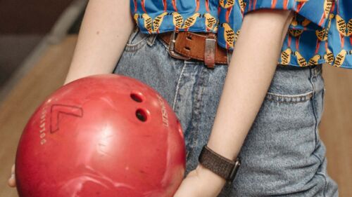 Rött bowlingklot