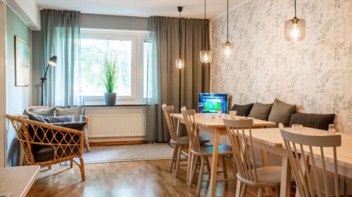 Lobby på Hotell Duvan i Uppsala